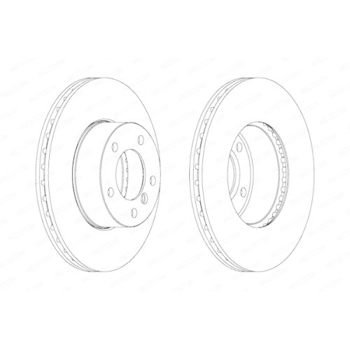 2 Bremsscheibe FERODO DDF1536 PREMIER f&uuml;r BMW, Vorderachse