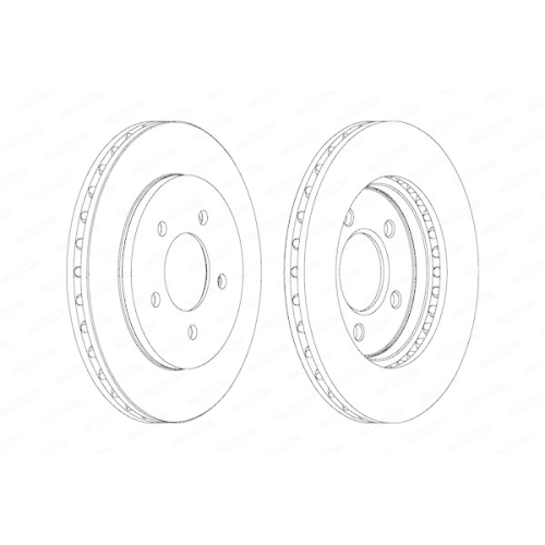 Ferodo 2X Bremsscheibe Vorderachse Premier für Chrysler Dodge Plymouth