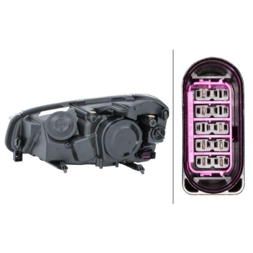 Hauptscheinwerfer Hella 1EJ 009 587-621 f&uuml;r Ford Rechts