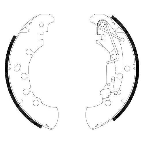 Bremsbackensatz Hella 8DB 355 002-701 für Fiat Lancia Ferrari Hinterachse