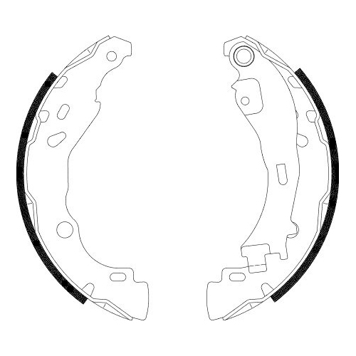 Bremsbackensatz Hella 8DB 355 002-751 f&uuml;r Citro&euml;n Fiat Lancia Mazda Peugeot