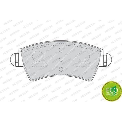 Bremsbelagsatz Scheibenbremse Ferodo FDB1599 Premier Eco Friction f&uuml;r Peugeot