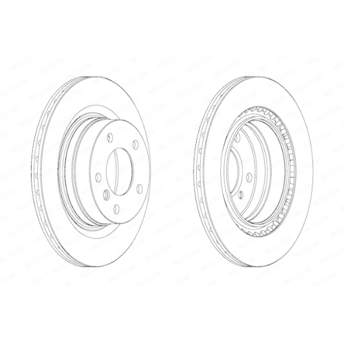 2 Bremsscheibe FERODO DDF1549 PREMIER f&uuml;r BMW, Hinterachse