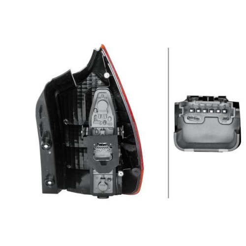 Heckleuchte Hella 2SK 008 659-111 f&uuml;r Renault Links
