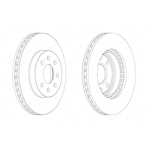 Bremsscheibe Ferodo DDF1097 Premier f&uuml;r Daewoo Vorderachse