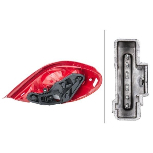 Heckleuchte Hella 2VP 354 039-011 für Peugeot Links