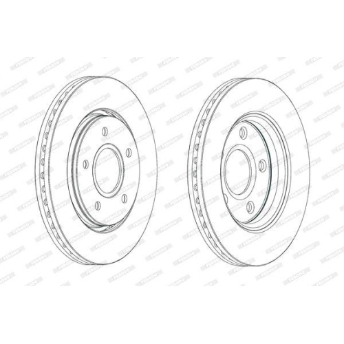 Bremsscheibe Ferodo DDF1807C Premier f&uuml;r Chrysler Dodge Fiat Vorderachse