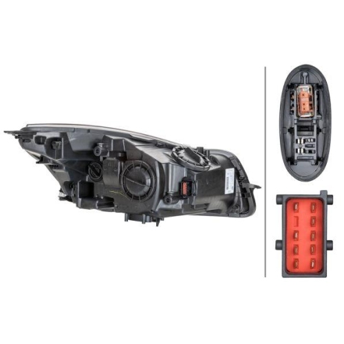 Hauptscheinwerfer Hella 1ZT 009 631-311 für Opel Vauxhall General Motors Links