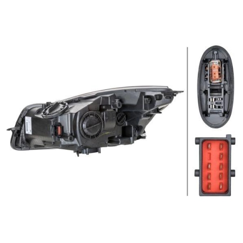 Hauptscheinwerfer Hella 1ZT 009 631-321 f&uuml;r Opel Vauxhall General Motors Rechts