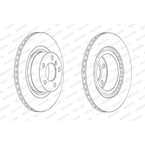Bremsscheibe Ferodo DDF2038C Premier f&uuml;r Bmw Hinterachse