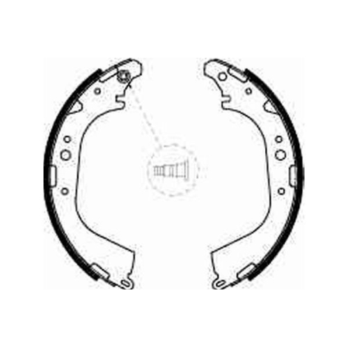 Bremsbackensatz Trw GS8501 f&uuml;r Seat Skoda Toyota VW Audi Hinterachse