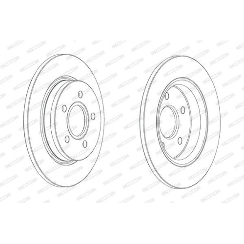 Bremsscheibe Ferodo DDF2061C Premier f&uuml;r Ford Hinterachse