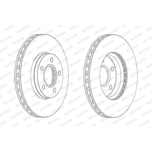 Bremsscheibe Ferodo DDF2062C Premier f&uuml;r Ford Vorderachse