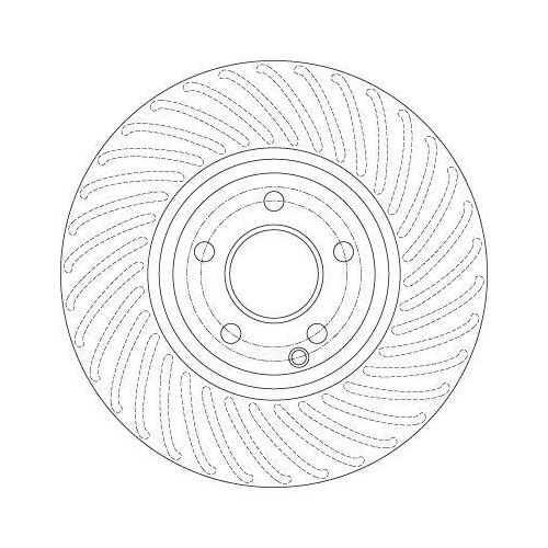 Brake Disc Trw DF6195S Trw Single for Mercedes Benz (bbdc) Mercedes Benz (bbdc)