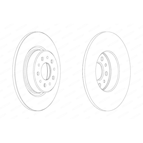 Bremsscheibe Ferodo DDF1138 Premier f&uuml;r Alfa Romeo Fiat Hinterachse