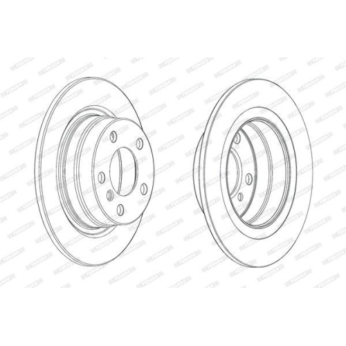 Bremsscheibe Ferodo DDF2197C Premier f&uuml;r Bmw Hinterachse