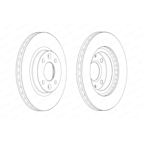 Bremsscheibe Ferodo DDF2327C Premier für Renault Dacia Smart Vorderachse