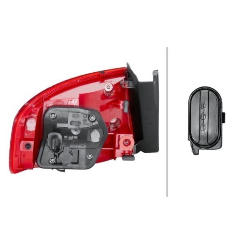 Heckleuchte Hella 2VA 010 085-101 f&uuml;r Audi VW Rechts