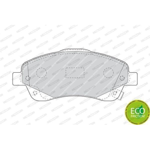 Bremsbelagsatz Scheibenbremse Ferodo FDB1648 Premier Eco Friction f&uuml;r Toyota