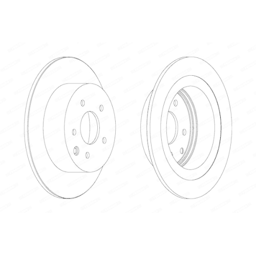 2 Bremsscheibe FERODO DDF1590 PREMIER f&uuml;r NISSAN, Hinterachse