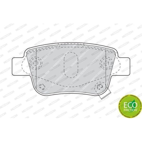 Bremsbelagsatz Scheibenbremse Ferodo FDB1649 Premier Eco Friction f&uuml;r Toyota