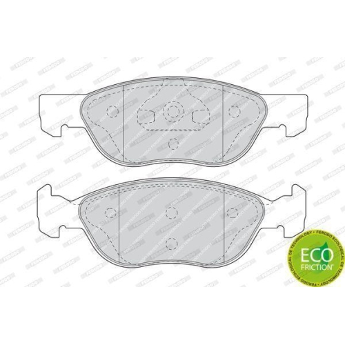 Bremsbelagsatz Scheibenbremse Ferodo FDB1651 Premier Eco Friction f&uuml;r Fiat