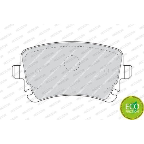 Bremsbelagsatz Scheibenbremse Ferodo FDB1655 Premier Eco Friction f&uuml;r Audi VW