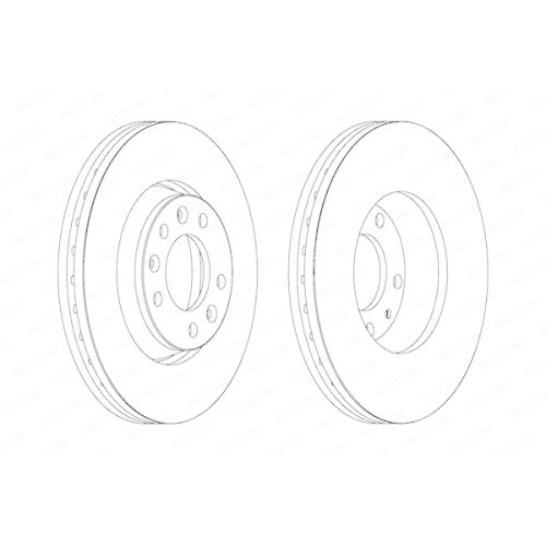 2 Bremsscheibe FERODO DDF1601 PREMIER f&uuml;r Citro&euml;n FIAT PEUGEOT, Vorderachse