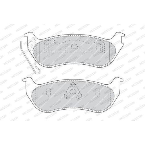 Brake Pad Set Disc Brake Ferodo FDB1660 Premier for Jeep Rear Axle