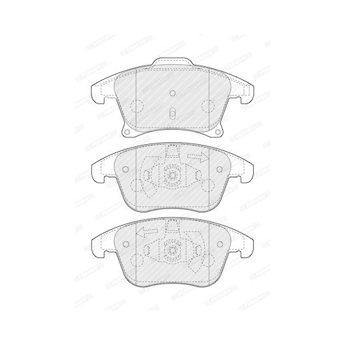 Bremsbelagsatz Scheibenbremse Ferodo FDB4445 Premier f&uuml;r Ford Vorderachse