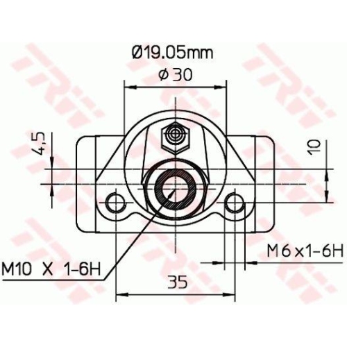Radbremszylinder Trw BWD110 f&uuml;r Seat Fiat Innocenti Lancia Autobianchi