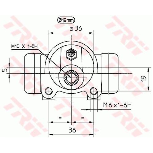 Radbremszylinder Trw BWD121 f&uuml;r Citro&euml;n Fiat Lancia Peugeot Hinterachse