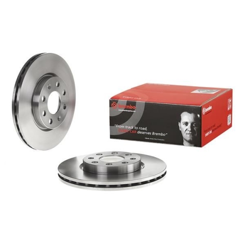 2X Brembo Bremsscheibe Vorderachse Prime Line f&uuml;r Fiat Opel Vauxhall