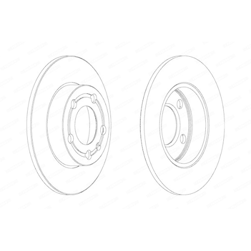 Bremsscheibe Ferodo DDF1233 Premier f&uuml;r Audi Seat Skoda VW Vag Vw/seat