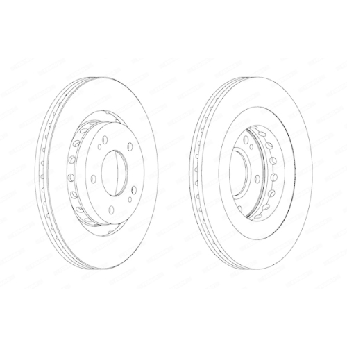 2 Bremsscheibe FERODO DDF1642 PREMIER f&uuml;r Citro&euml;n MITSUBISHI PEUGEOT
