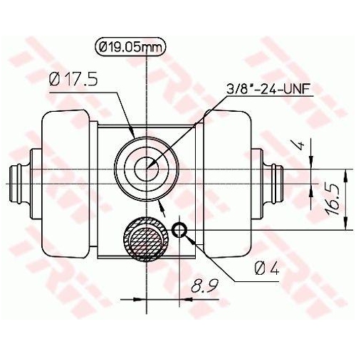 Radbremszylinder Trw BWD194 f&uuml;r Mini Innocenti Austin MG Reliant Rover