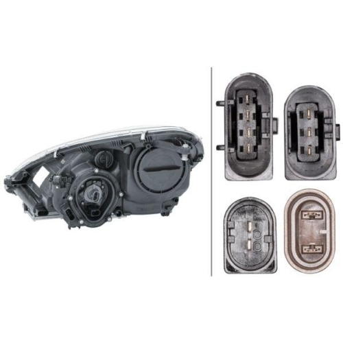 Hauptscheinwerfer Hella 1EL 008 361-721 f&uuml;r Mercedes Benz Mercedes Benz Rechts
