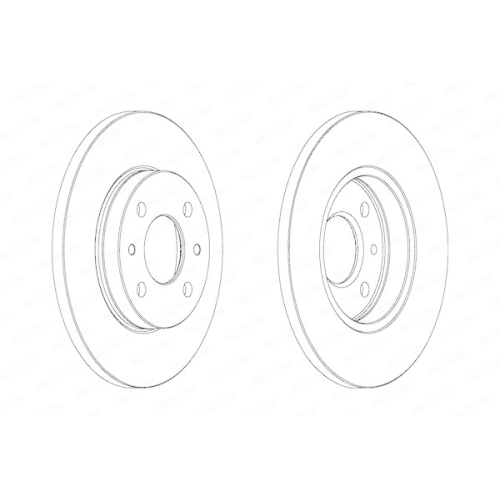 Bremsscheibe Ferodo DDF125 Premier f&uuml;r Fiat Innocenti Lancia Fiat / Lancia