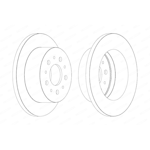 2 Bremsscheibe FERODO DDF1653 PREMIER f&uuml;r Citro&euml;n FIAT PEUGEOT PEUGEOT (DF-PS