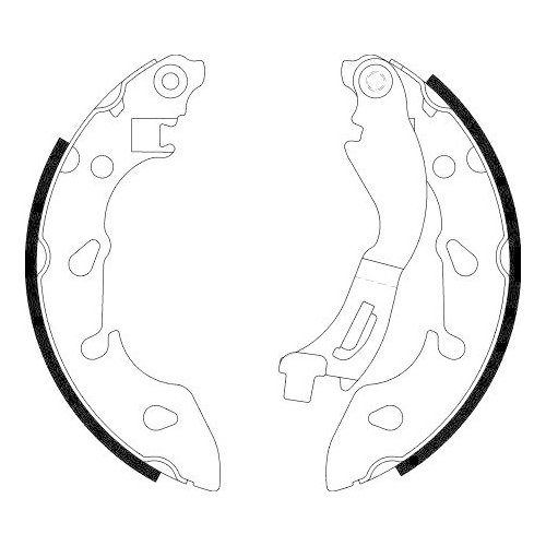 Bremsbackensatz Hella 8DB 355 022-211 für Fiat Ford Ferrari Amc Hinterachse