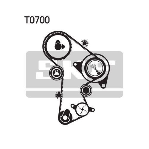 Wasserpumpe + Zahnriemensatz Skf VKMC 01263-1 f&uuml;r Audi Chrysler Dodge Ford Seat