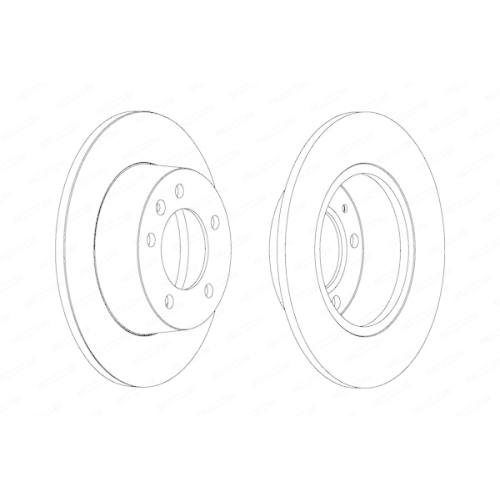 2 Bremsscheibe FERODO DDF1272 PREMIER f&uuml;r NISSAN OPEL RENAULT VAUXHALL