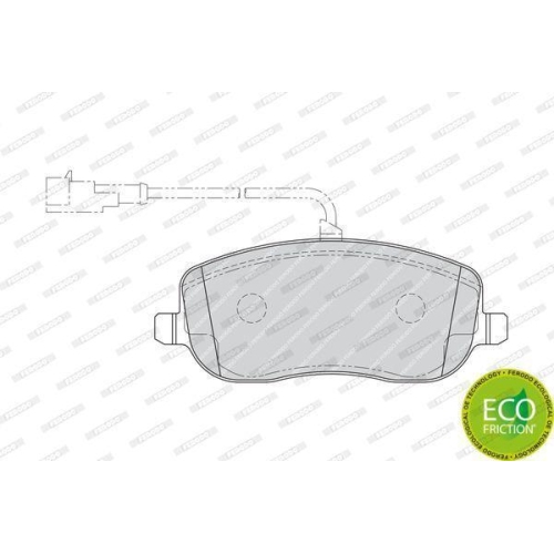 Bremsbelagsatz Scheibenbremse Ferodo FDB1787 Premier Eco Friction f&uuml;r Fiat