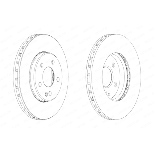 2 Bremsscheibe FERODO DDF1316 PREMIER f&uuml;r MERCEDES-BENZ, Vorderachse
