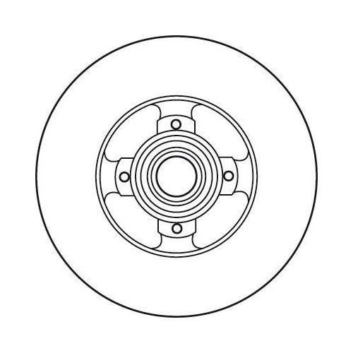 Brake Disc Trw DF6128BS Trw Single for Citro&euml;n DS Opel Peugeot Rear Axle