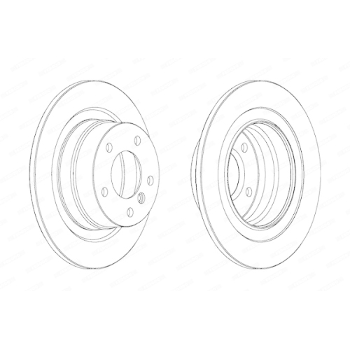 Ferodo 2X Bremsscheibe Hinterachse Premier f&uuml;r Bmw