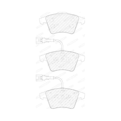 Bremsbelagsatz Scheibenbremse Ferodo FDB1826 Premier Eco Friction f&uuml;r VW Vag