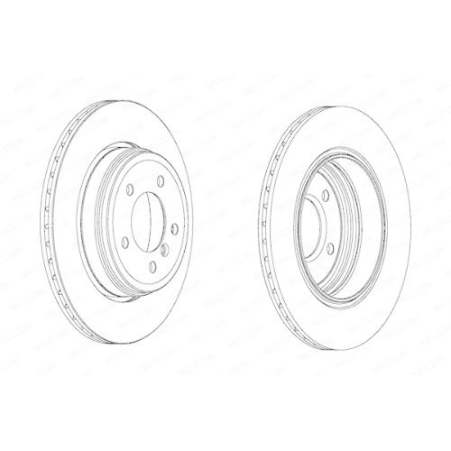 Bremsscheibe Ferodo DDF1260C Premier f&uuml;r Bmw Rover Hinterachse