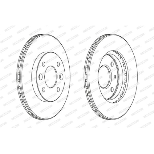 2 Bremsscheibe FERODO DDF158 PREMIER für BMW NISSAN RENAULT, Vorderachse