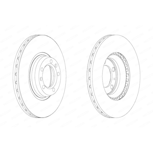 Bremsscheibe Ferodo DDF168 Premier f&uuml;r Alfa Romeo Fiat Volvo Hinterachse